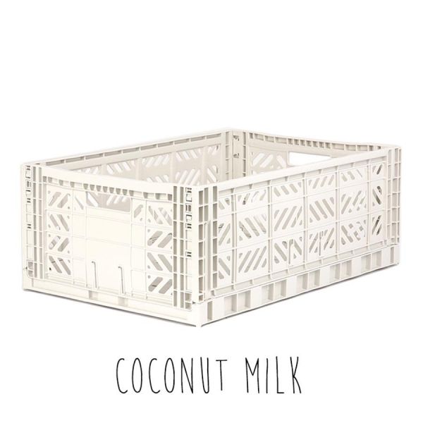 Storage . Folding Crate - Maxi / Various Colours - Coconut Milk